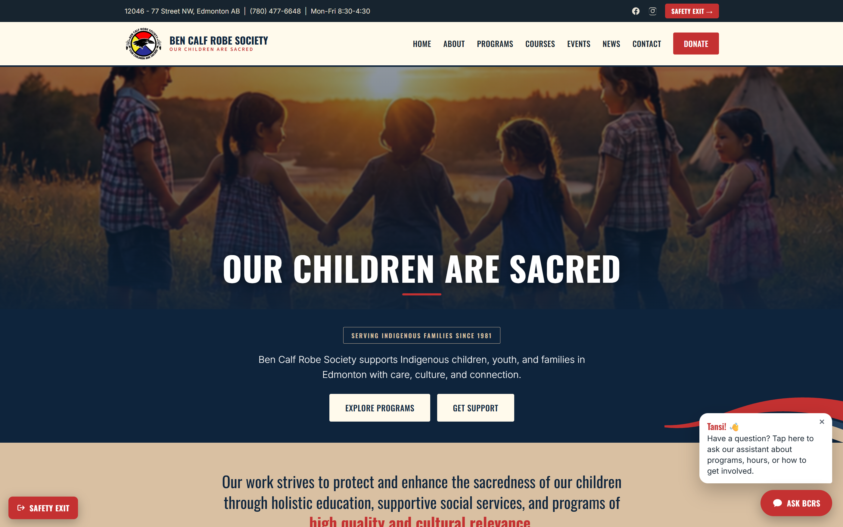 A recent build: the Ben Calf Robe Society website